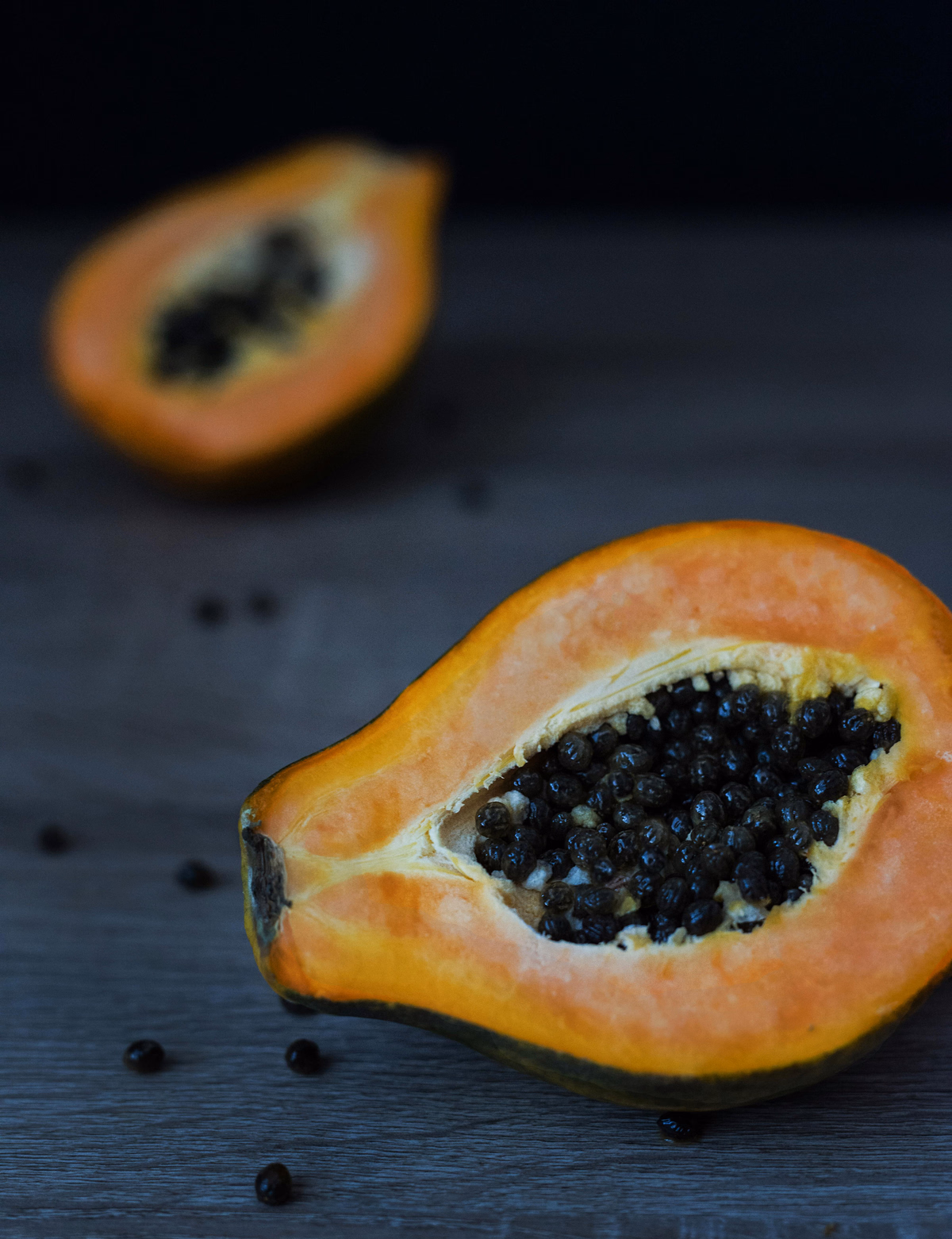 Fruit Salad with Papaya Seed Dressing