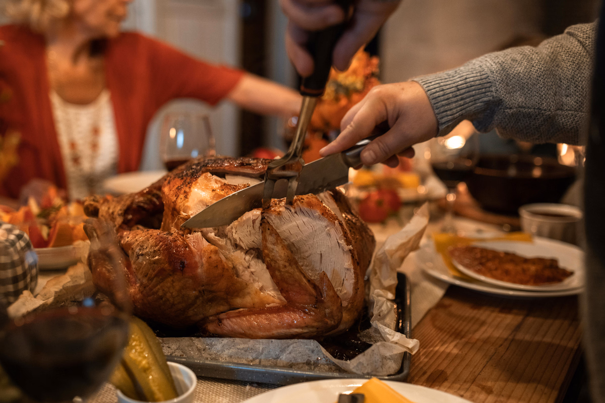 Holiday Turkey with Rice Stuffing & Gravy with Fresh Herbs