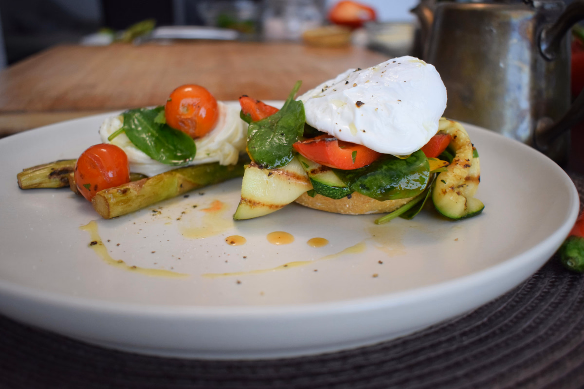 Poached Eggs over Spinach