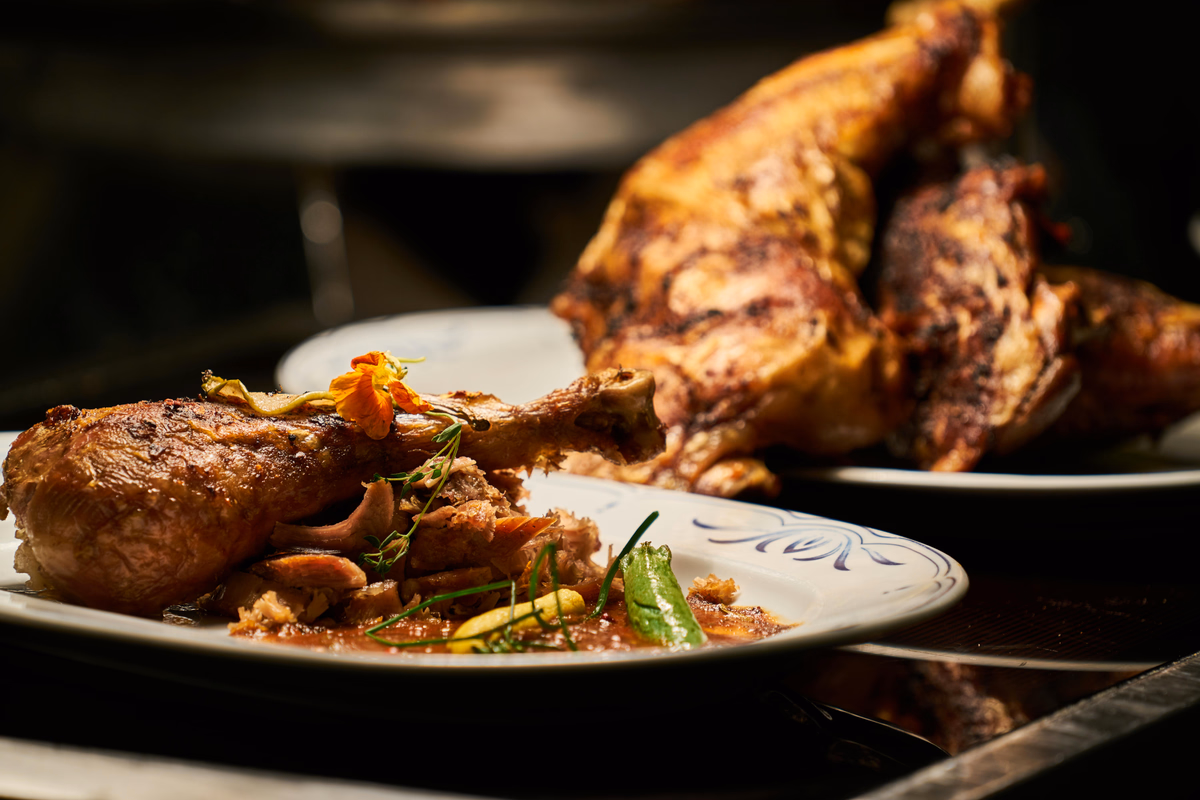 Roast Turkey  Breast with Chipotle Chili  Sauce